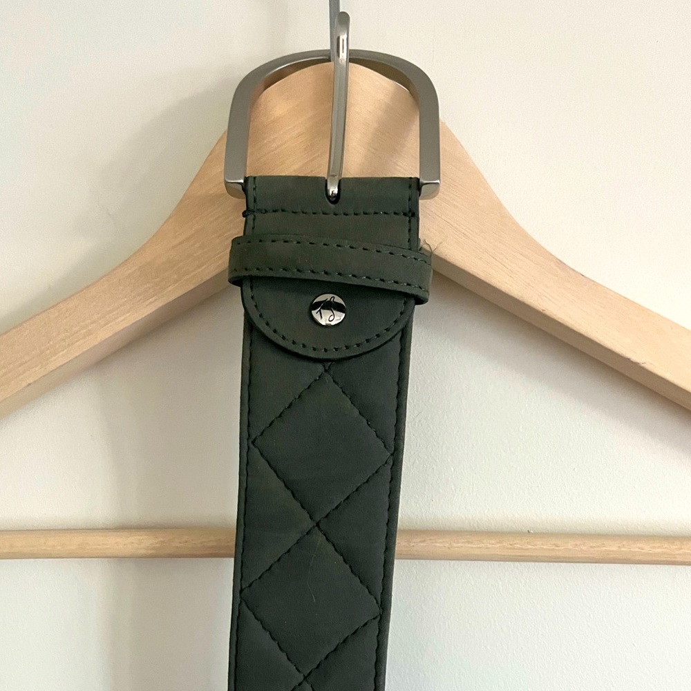 Tailored Sportsman Quilted C Leather Belt